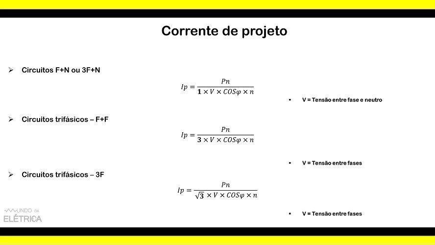 Corrente De Projeto Aprenda Como Calcular Mundo Da Elétrica 6839